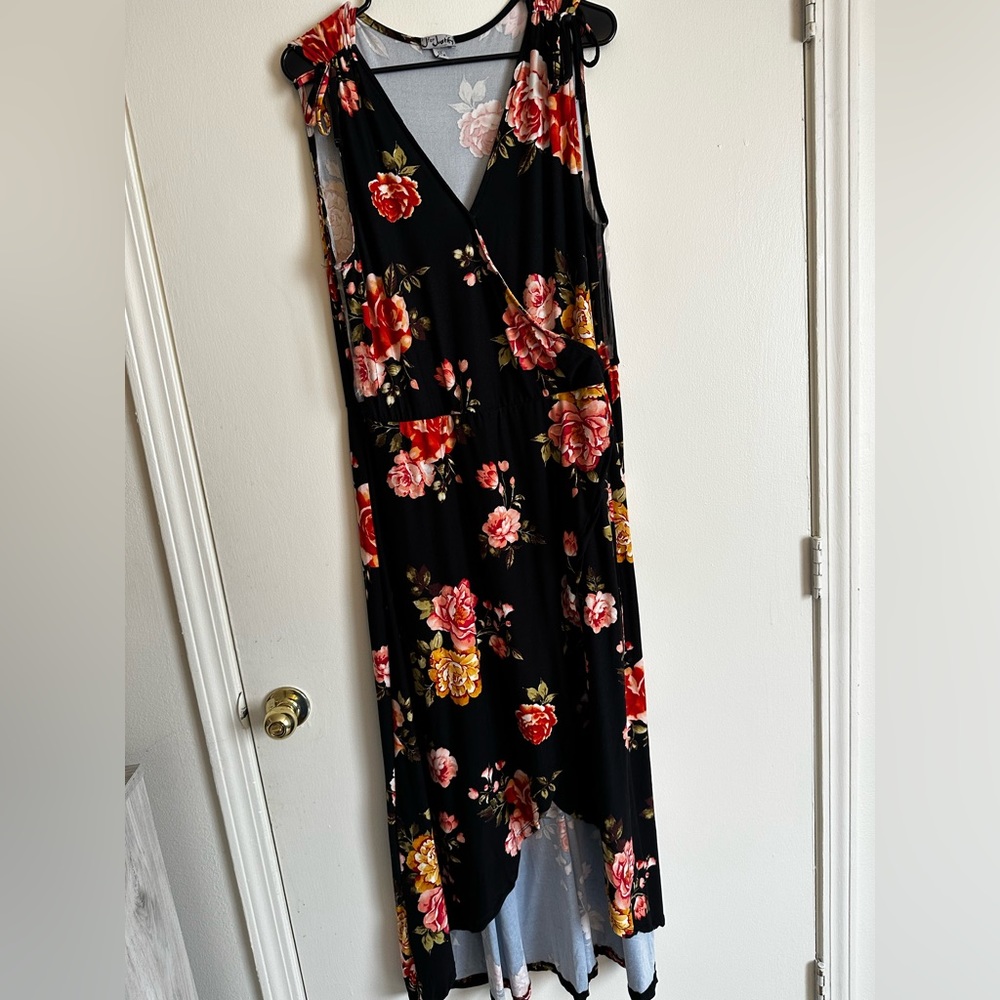 Black floral dress